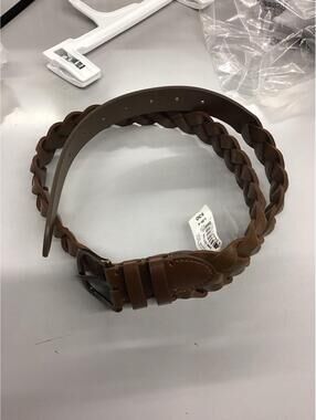 Womens braided belt size large cognac brown new from JCPenney
